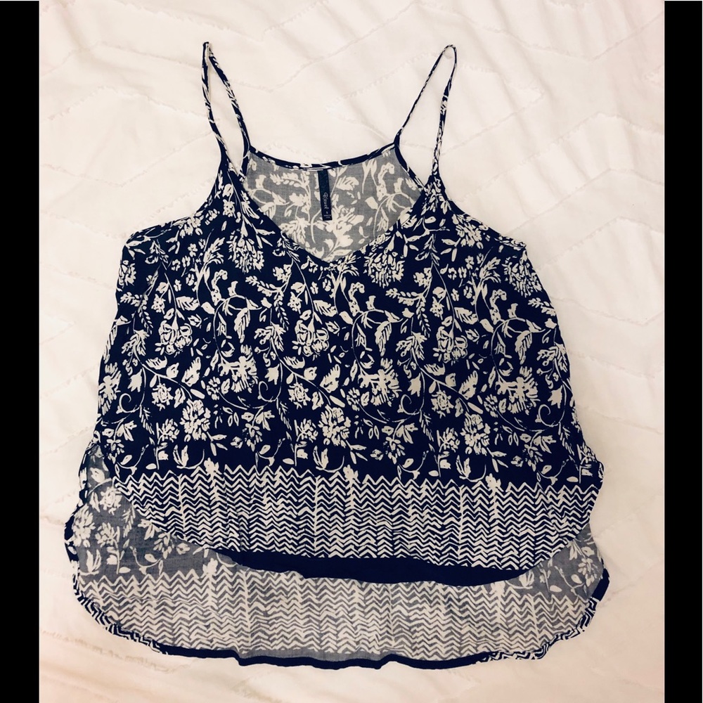 2/$10 Navy blue and white tank